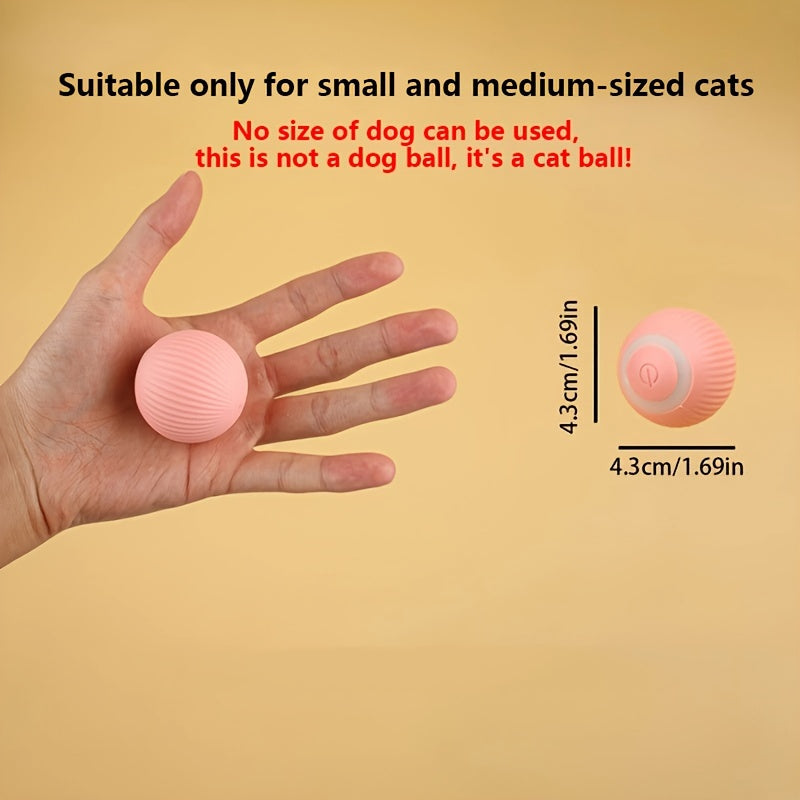 Smart Automatic Cat Toy – Self-Playing Electric Rolling Ball with Teasing Stick, Boredom Relief Interactive Cat Teaser Toy for Indoor Cats, USB or Battery Powered