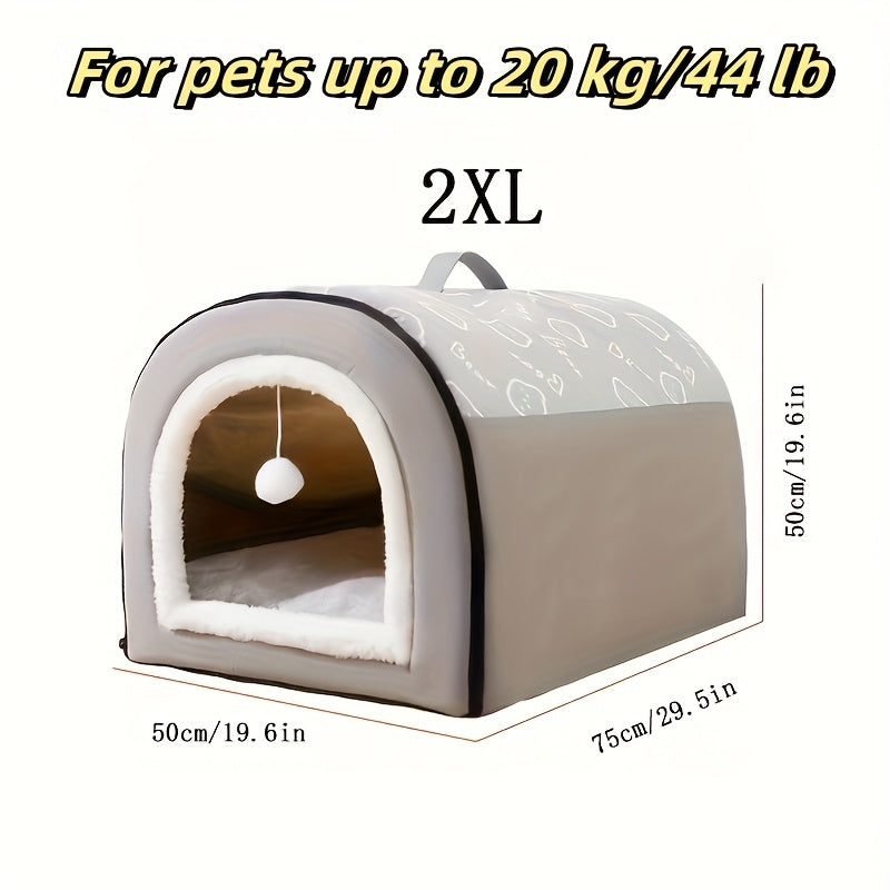 Washable Dog Bed with Removable Cover & Non-Slip Bottom – Orthopedic Foam Support, Cozy All-Season Bed for Small Medium Large Dogs Up to 99 LBS, Cartoon Design, Machine Washable
