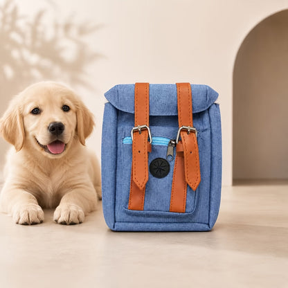 Multifunctional Pet Carrier Backpack with Safety Harness for Small Medium Dogs - Adjustable Chest 17.72-25.59 Inch Portable Dog Travel Bag for Daily Use Hiking Outdoor - Blue Grey Red Check