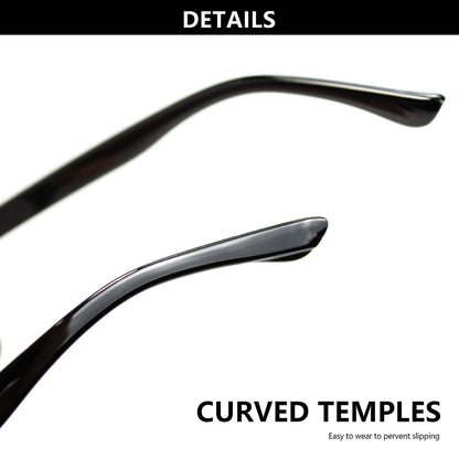 10-Pack Reading Glasses for Men & Women - Ultra-Light Square Frame Readers with HD Clear Lenses, Vintage Metal Accents, Strengths +1.0 to +4.0 for Home Office & Everyday, Great Gift for Seniors