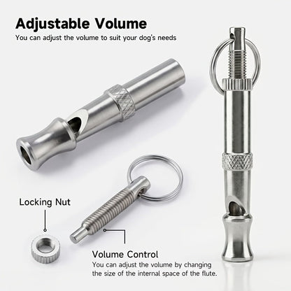 Adjustable Dog Training Whistle Lightweight Compact Clear Sound Silent Ultrasonic Whistle for Dog Obedience Training Recall and Behavior Correction