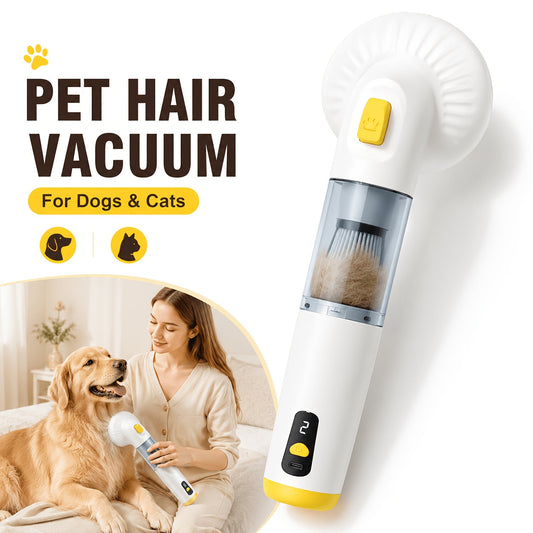Cordless Pet Hair Vacuum for Dogs & Cats - Handheld Grooming Vacuum with Hair Collection Bin, Pet Hair Remover for Sofa, Bed, Carpet & Car - Shedding Control Tool, Great Christmas Gift for Pet Owners