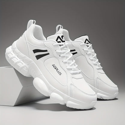 Men's Road Running Sneakers – Anti-Slip Wear-Resistant Lace-Up Athletic Shoes, All Season Low Top Casual Outdoor Sneakers, Blue Black White, Sizes US 6.5–13.5