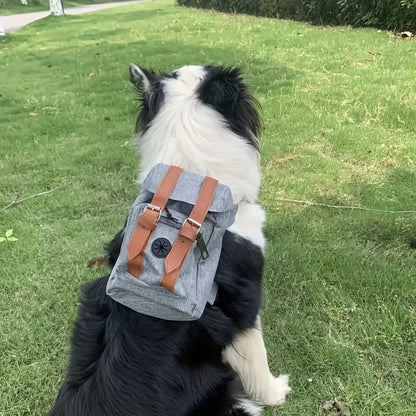 Multifunctional Pet Carrier Backpack with Safety Harness for Small Medium Dogs - Adjustable Chest 17.72-25.59 Inch Portable Dog Travel Bag for Daily Use Hiking Outdoor - Blue Grey Red Check