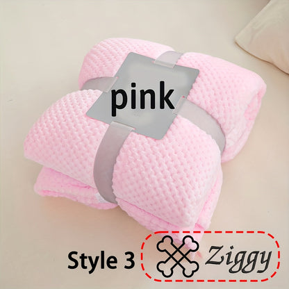 Personalized Pet Blanket Custom Embroidered with Name - Plaid Throw Blanket for Dogs & Cats, Cozy Machine Washable Bedspread for Bed & Couch, 3 Embroidery Styles 4 Colors - Puppy & Kitten Gift