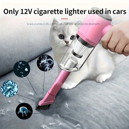 Cordless Car Vacuum Cleaner 7KPa Strong Suction – 80dB Quiet, 3 Nozzles, USB Rechargeable Handheld Portable Auto Vacuum for Car Interior Home Pet Hair, Gift for Women Drivers