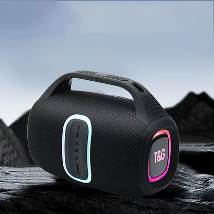 TG674 30W Portable Outdoor Bluetooth Speaker IPX4 Waterproof Subwoofer Dual Pairing 3600mAh Battery Booming Bass with Handle – Black Blue Gray