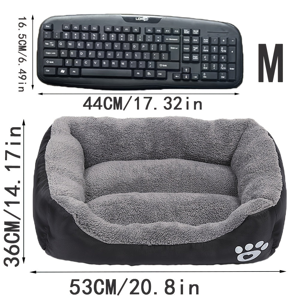 Cozy Winter Pet Bed for Small Dogs & Cats – Candy-Colored Washable Square Warm Nest for Chihuahua, Pomeranian, Shih Tzu & Small Breeds, Soft Plush Dog Cat Bed