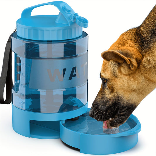 74oz Portable Dog Water Bottle with Built-In Collapsible Bowl Leakproof Large Capacity Travel Water Bottle for Dogs Hiking Camping Park Ideal for Small to Large Breeds