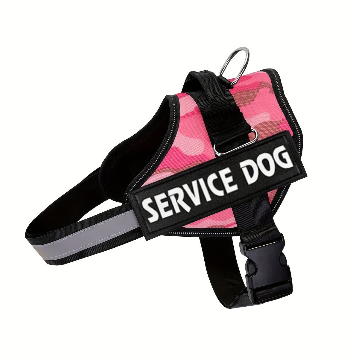 No Pull Dog Harness Vest - Reflective Breathable Adjustable Pet Halter with Nylon Handle for Easy Control, No Choke No Tug Design for Small Medium & Large Dogs, Easy On & Off Dog Walking Harness