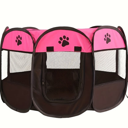Portable Foldable Pet Playpen for Dogs Cats Rabbits – Octagon Puppy Playpen Indoor Outdoor, 8-Panel Exercise Pen for Small Medium Animals, Easy Setup No Tools Required