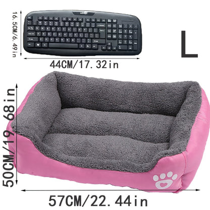 Cozy Winter Pet Bed for Small Dogs & Cats – Candy-Colored Washable Square Warm Nest for Chihuahua, Pomeranian, Shih Tzu & Small Breeds, Soft Plush Dog Cat Bed