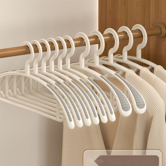 10-Pack Non-Mark Plastic Clothes Hangers - Anti-Slip & Anti-Deformation - Durable Home & Closet Organization - Orange & Standard