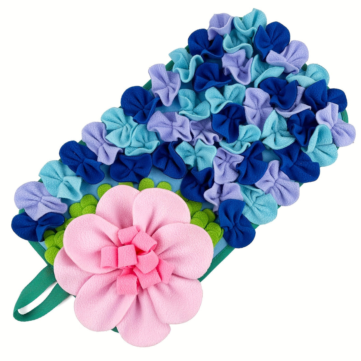 Interactive Snuffle Mat for Small Pets, Rabbit & Hamster Foraging Pad with Flower Design & Non-Slip Base, Mental Stimulation Feeding Toy for Guinea Pigs, Hedgehogs & Small Animals, Enrichment Activity Mat