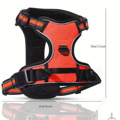 3pcs Anti-Escape Dog Harness Set with Leash & Poop Bag Dispenser – Adjustable No-Pull Chest Harness for Medium & Large Dogs – Complete Dog Walking Gear Set for Outdoor Adventures