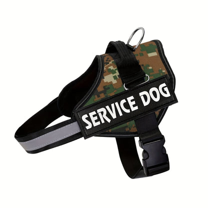 No Pull Dog Harness Vest - Reflective Breathable Adjustable Pet Halter with Nylon Handle for Easy Control, No Choke No Tug Design for Small Medium & Large Dogs, Easy On & Off Dog Walking Harness