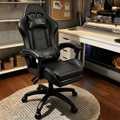 Premium Boss Gaming & Executive Office Chair – Heavy Duty Metal Frame, PU Leather, Reclining, Lumbar Support & Headrest, Long Hours Comfort, With or Without Footrest, Black & Red / White / Blue / All Black – Nova Mart