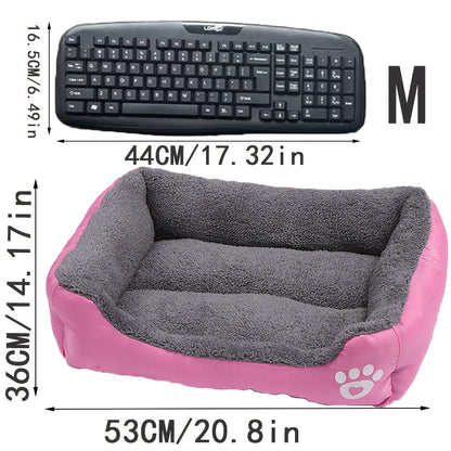 Cozy Winter Pet Bed for Small Dogs & Cats – Candy-Colored Washable Square Warm Nest for Chihuahua, Pomeranian, Shih Tzu & Small Breeds, Soft Plush Dog Cat Bed