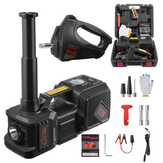 Electric Hydraulic Car Jack Lift with LED Light, Portable Heavy-Duty Power Jack for Tire Replacement & Garage Maintenance – Suitable for SUV, MPV, Car & Truck, Available with or without Electric Wrench