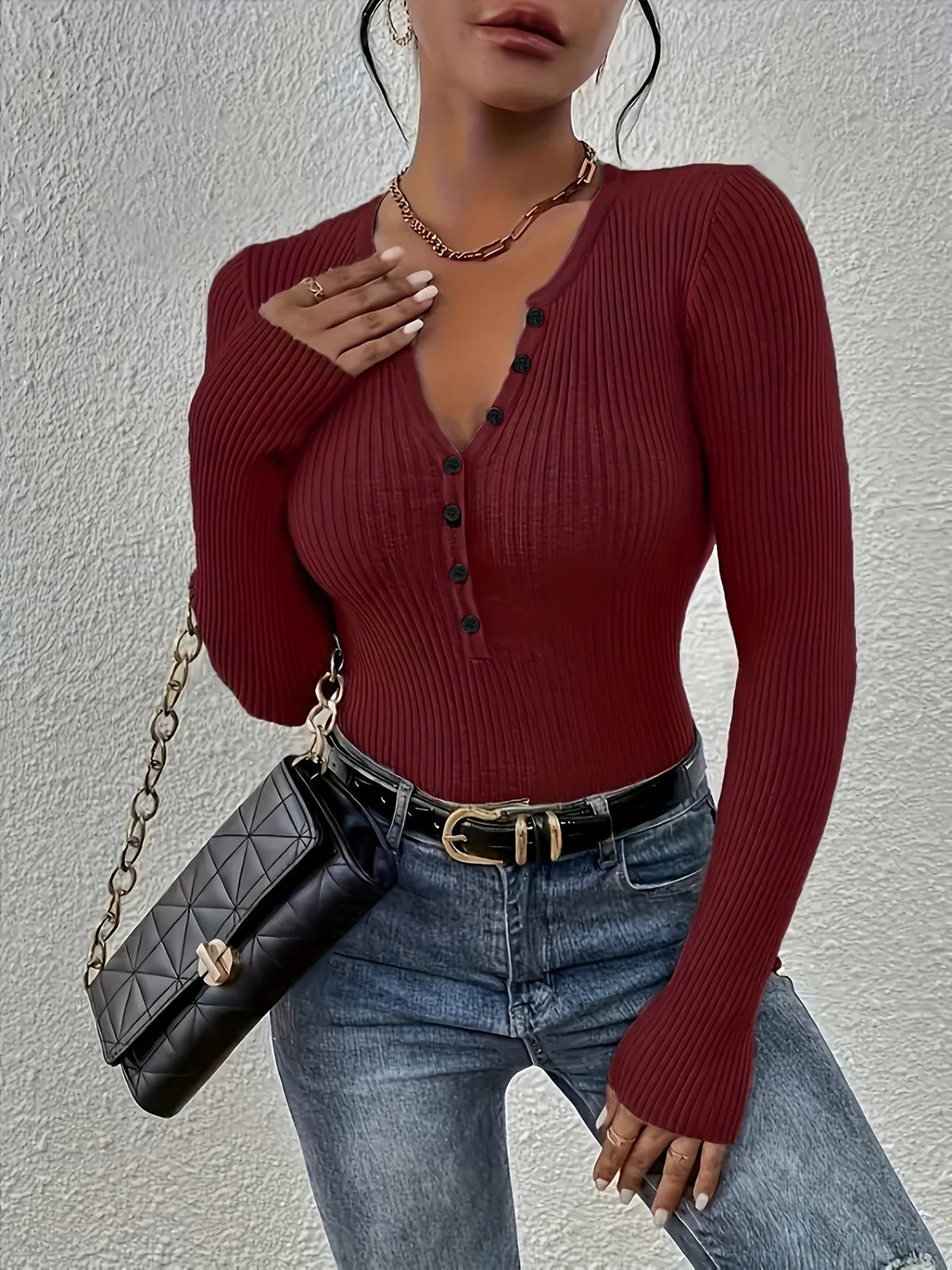 Women's Front Button Ribbed Cardigan Sweater - Elegant Long Sleeve Fitted Knit Coat for Autumn Winter | Multiple Colors XS-XL