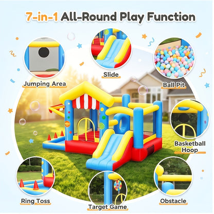 Multifunctional Inflatable Pool with Trampoline – Large Family Water Play Center for Multiple People, Indoor & Outdoor Use, Perfect for Home Backyard Parties, Kids & Adults Birthday Fun