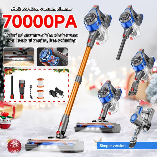Cordless & Corded Handheld Vacuum Cleaner - MAX 70KPa Brushless, 2600mAh 45-Min Battery, 50dB Quiet - Pet Hair, Carpets, Hard Floors & Car - Multiple Colors