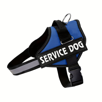 No Pull Dog Harness Vest - Reflective Breathable Adjustable Pet Halter with Nylon Handle for Easy Control, No Choke No Tug Design for Small Medium & Large Dogs, Easy On & Off Dog Walking Harness