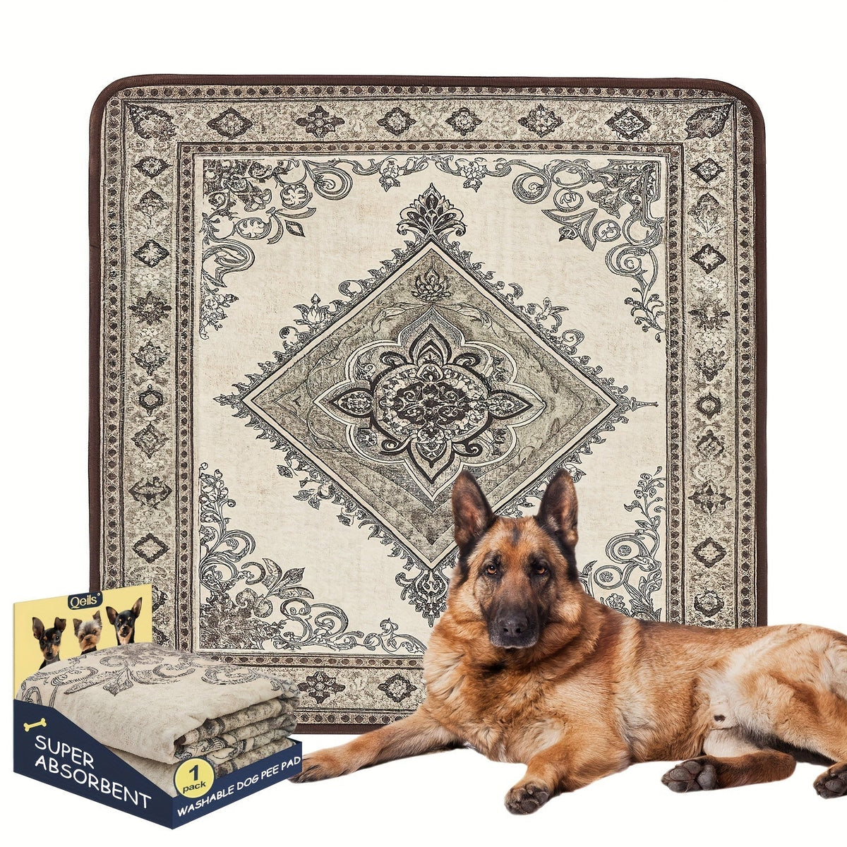 Washable Dog Pee Pads Reusable Puppy Training Pads Super Absorbent Heavy Duty Leakproof Non-Slip Pet Pads for Floor Crate Couch Whelping Multiple Sizes & Patterns Machine Washable