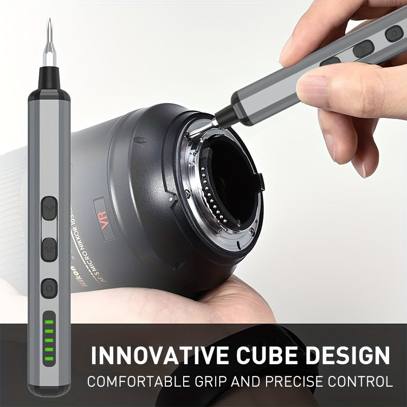 68-in-1 Electric Screwdriver Set - Ergonomic Design, Precision Control, Convenient Storage for Home Repairs, DIY & Professional Use - Gray