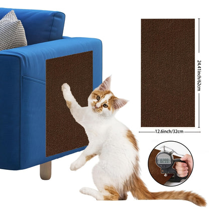 Cat Scratch Furniture Protectors Self-Adhesive - Trimmable Sofa & Wall Scratch Guards, Durable Cat Scratching Deterrent Pads for Couch, Chair, Door Frame