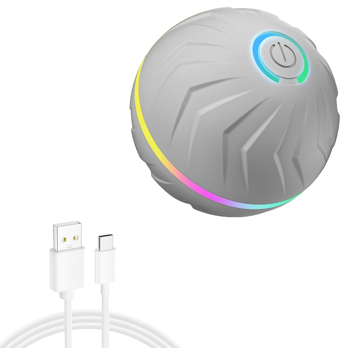 Smart Auto-Bouncing Interactive Dog Ball - Automatic Jumping & Rolling Electronic Toy Ball for Dogs, USB Rechargeable, Durable for All Breeds, Self-Moving Pet Play Ball for Indoor & Outdoor Exercise