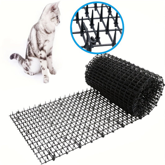 Cat Scat Mat with Plastic Spikes – 6.5ft or 13.1ft Outdoor & Indoor Cat Deterrent Mat, Keeps Cats Off Garden Beds, Yard, Couch & Furniture, Humane Cat Repellent Spike Strip, Flexible & Durable