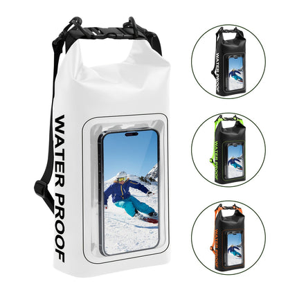 10L Waterproof Dry Bag Roll-Top with Phone Case - Crossbody Shoulder Bag for Kayaking Boating Beach Camping Swimming Fishing Rafting Travel