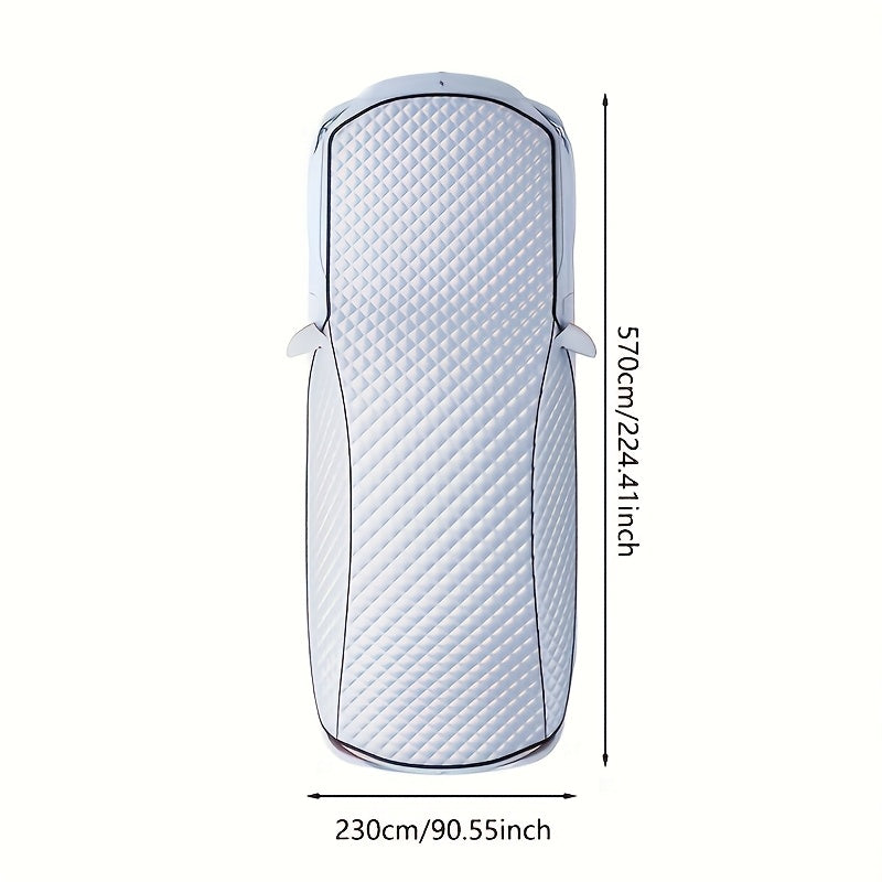 Car Windshield Snow Cover - Portable Snow & Ice Shield, Frost Protection, Easy Installation, Wind-Resistant - Fits Most Vehicles