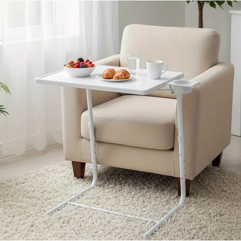Adjustable Foldable TV Tray Table - 6 Height & 3 Tilt Angle Settings - Bed, Sofa & Restaurant Use - 1, 2 & 3 Pack - Black, White & Grey